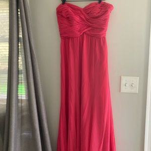 Bright pink Ralph Lauren evening gown